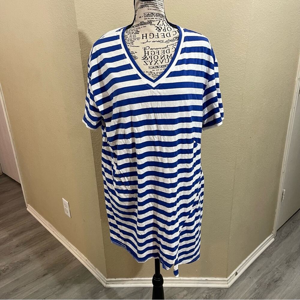 Ellos tunic length stripe top size large